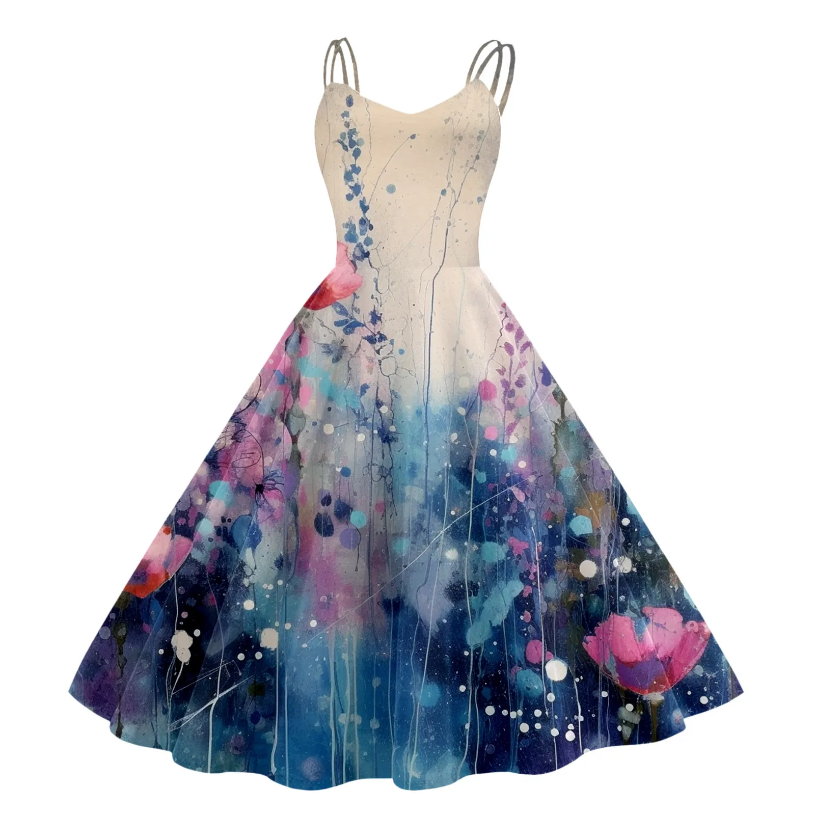 Women Bohemian Spaghrtti Strap Long Dress Summer Ladies V-Neck Sleeveless Maxi Dress Female Casual Tunic Party Club Dresses
Women Bohemian Spaghrtti Strap Long Dress Summer Ladies V-Neck Sleeveless Maxi Dress Female Casual Tunic Party Club Dresses