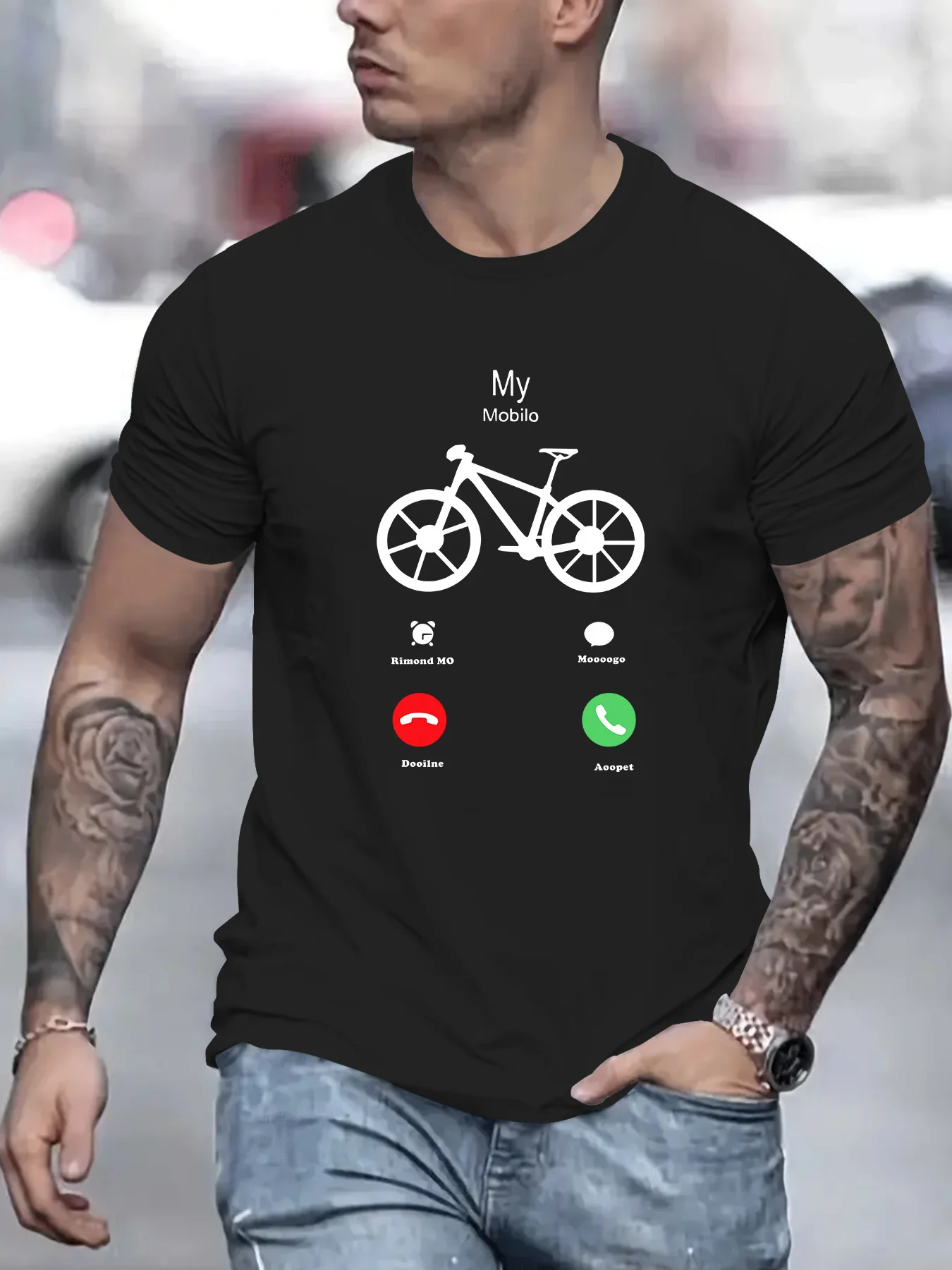 Men's Bike Graphic Print T-shirt, Summer Trendy Athletic Short Sleeve Tees For Males, Stylish Casual Style
Men's Bike Graphic Print T-shirt, Summer Trendy Athletic Short Sleeve Tees For Males, Stylish Casual Style