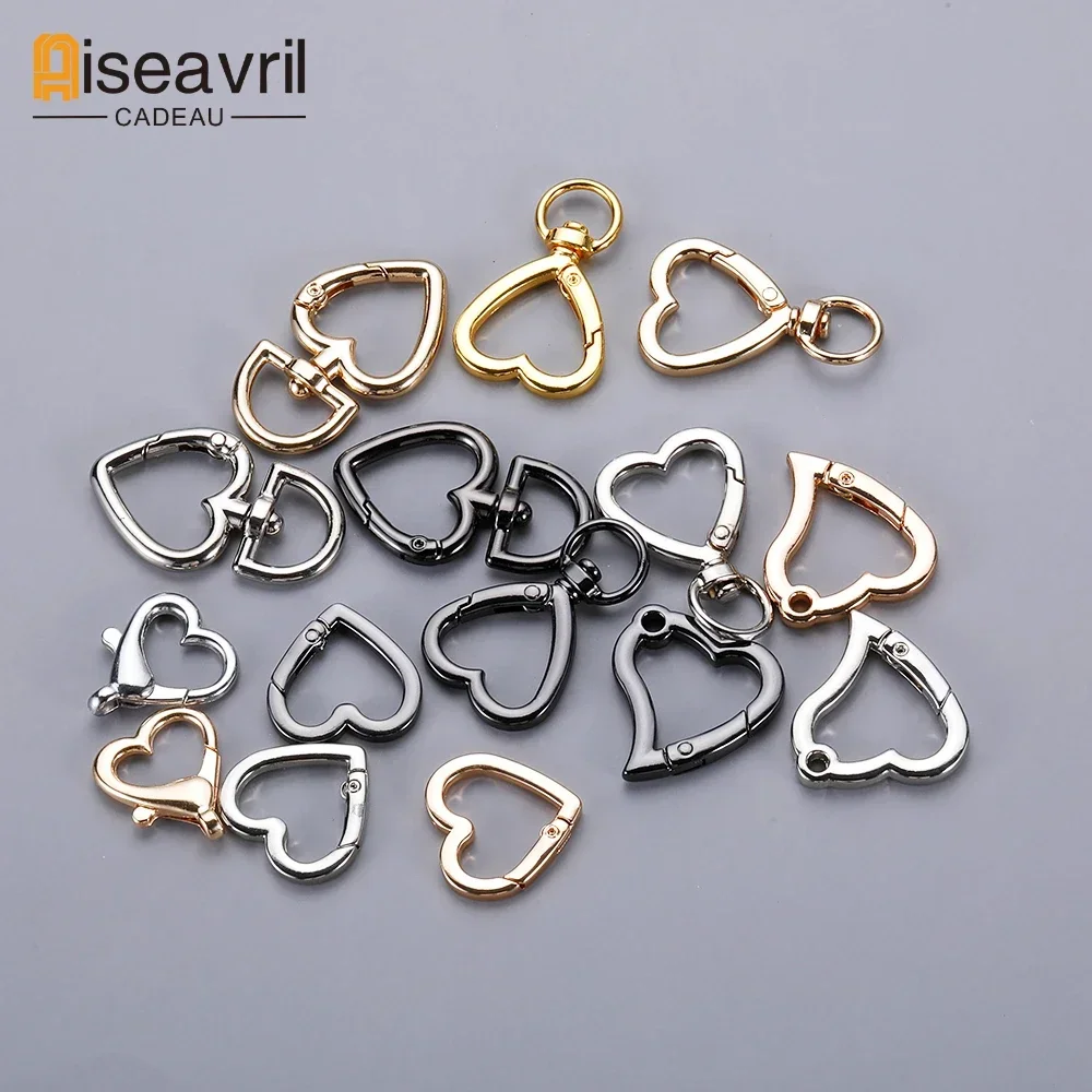 5/10pcs Metal Heart Shape Spring Clasps Openable Carabiner Keychain Bag Clips Hook Dog Chain Buckles Connector Accessories
5/10pcs Metal Heart Shape Spring Clasps Openable Carabiner Keychain Bag Clips Hook Dog Chain Buckles Connector Accessories