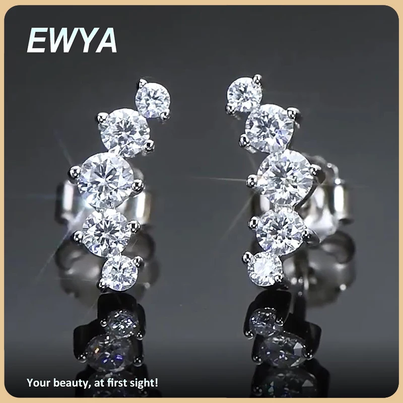 EWYA Real 0.74cttw Moissanite Stud Earrings for Women 925 Sterling Silver Earrings Wedding Party Fine Jewelry Christmas Gift
EWYA Real 0.74cttw Moissanite Stud Earrings for Women 925 Sterling Silver Earrings Wedding Party Fine Jewelry Christmas Gift