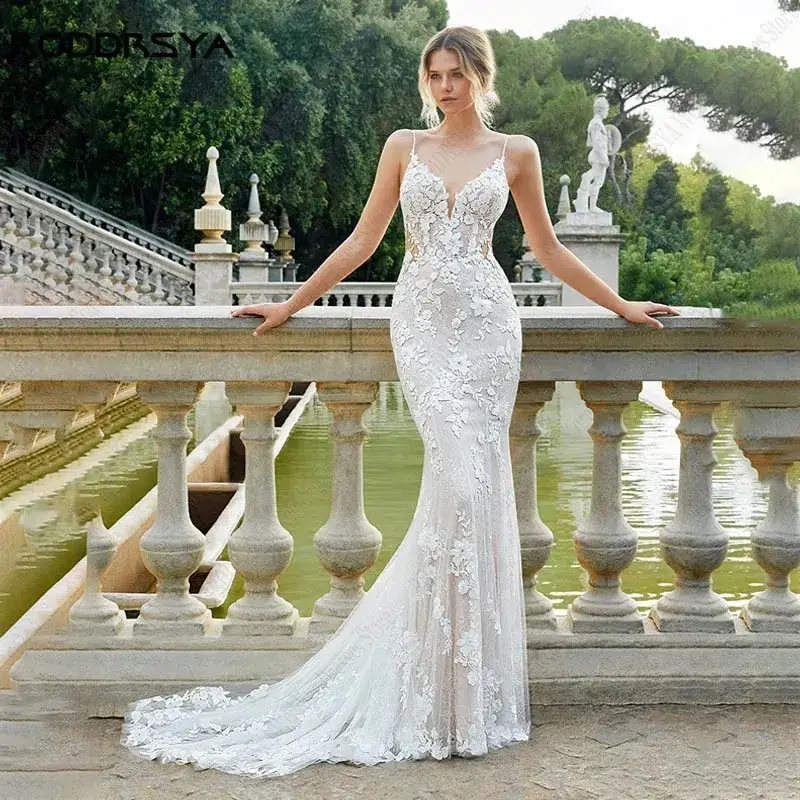

Sweetheart Long Sleeve Wedding Dresses For Women Illusion Lace Up Back Vestidos De Novia Elegant Tulle A-line 2024