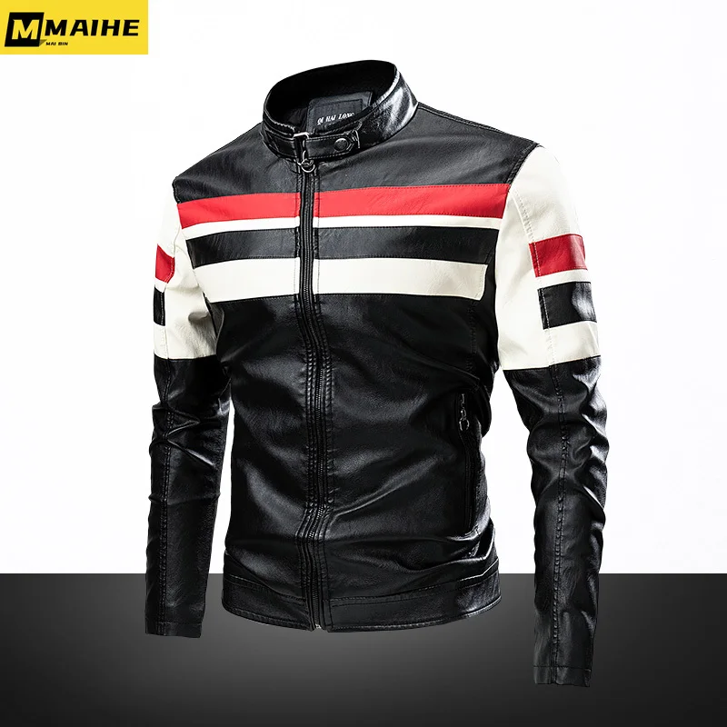 Men's vintage splicing motorcycle jacket 2023 new winter cashmere warm windproof pu coat fashion slim men's leather jacket top
Men's vintage splicing motorcycle jacket 2023 new winter cashmere warm windproof pu coat fashion slim men's leather jacket top