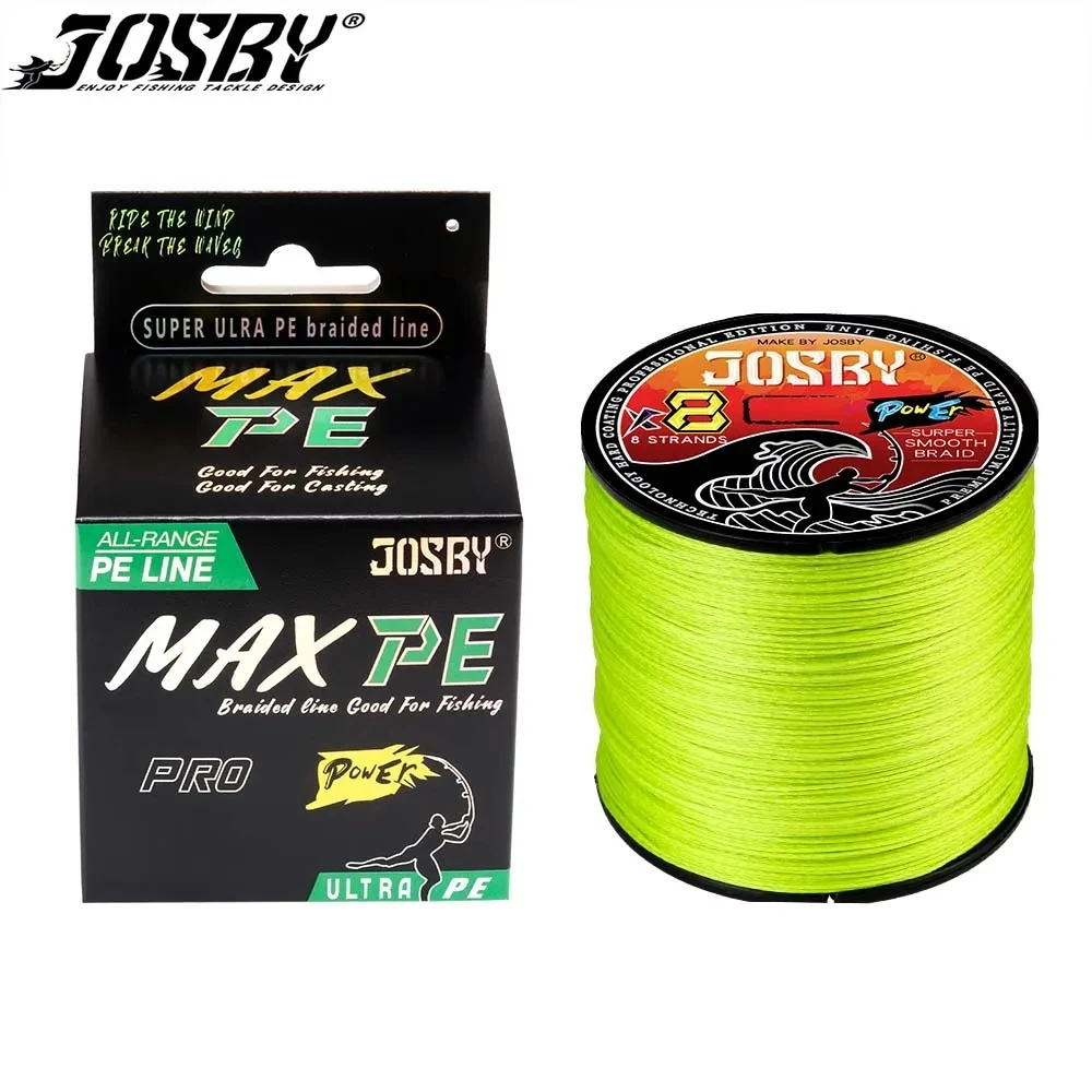 

JOSBY New X8 Super Strong 8 Strands Braided Fishing Line 300M 500M 150M 100M Multifilament PE Wire Fly Sea Saltwater Tackle