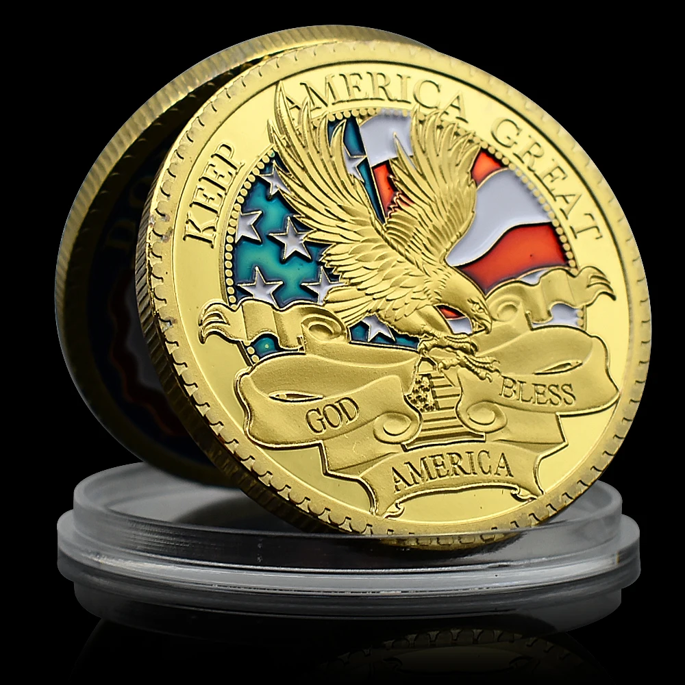 2020 Trump Challenge Coin Keep America Great God Bless US Coins Collectibles American Style Commemorative Medal Gift
2020 Trump Challenge Coin Keep America Great God Bless US Coins Collectibles American Style Commemorative Medal Gift