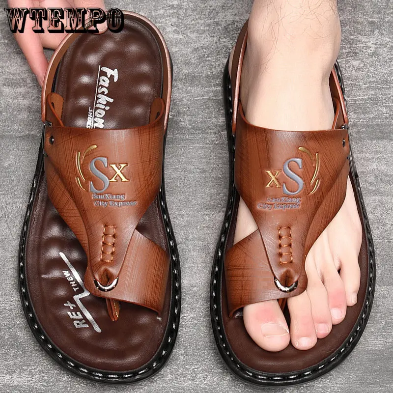 WTEMPO Men's Sandals Summer Non-slip Beach Shoes Men's Large Size Flip-flops Casual Wear Sandals Breathable Men Summer Sandals
WTEMPO Men's Sandals Summer Non-slip Beach Shoes Men's Large Size Flip-flops Casual Wear Sandals Breathable Men Summer Sandals