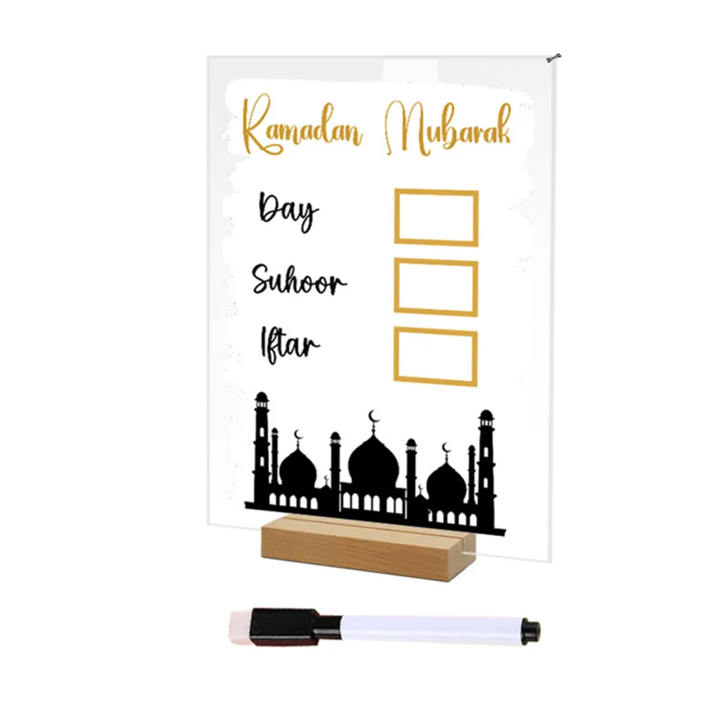 Acrylic Ramadan Countdown Calendar Board Eid Mubarak Wooden Base Table Ornament Gifts 3pcs Party Weddings Home Beautiful Decor
Acrylic Ramadan Countdown Calendar Board Eid Mubarak Wooden Base Table Ornament Gifts 3pcs Party Weddings Home Beautiful Decor