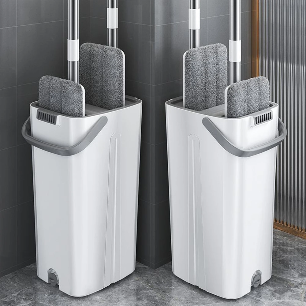 Floor Magic Flat Squeeze Mop with Bucket Hand Free Lazy Cleaning Mop Microfiber 360 Rotating Self-Wringing Mop House Cleaning
Floor Magic Flat Squeeze Mop with Bucket Hand Free Lazy Cleaning Mop Microfiber 360 Rotating Self-Wringing Mop House Cleaning
