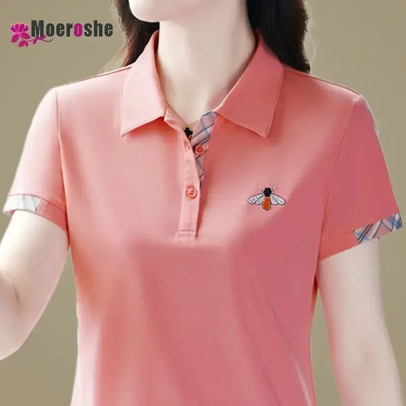 

Рубашка-поло женская футболка с коротким рукавом спортивная женская футболка трикотажная винтажная рубашка-поло для гольфа Женская дышащая рубашка с защитой от пиллинга
