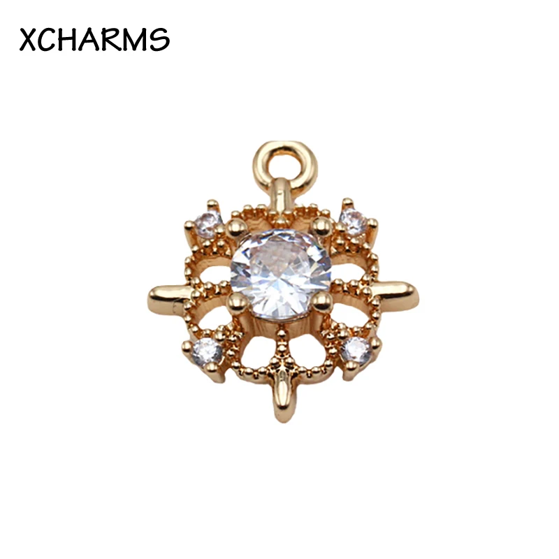 16*13mm High Quality Brass Metal 14k Gold Plated Small Zircon Flower Pendant Charms For Bracelets Necklace Jewelry Making
16*13mm High Quality Brass Metal 14k Gold Plated Small Zircon Flower Pendant Charms For Bracelets Necklace Jewelry Making
