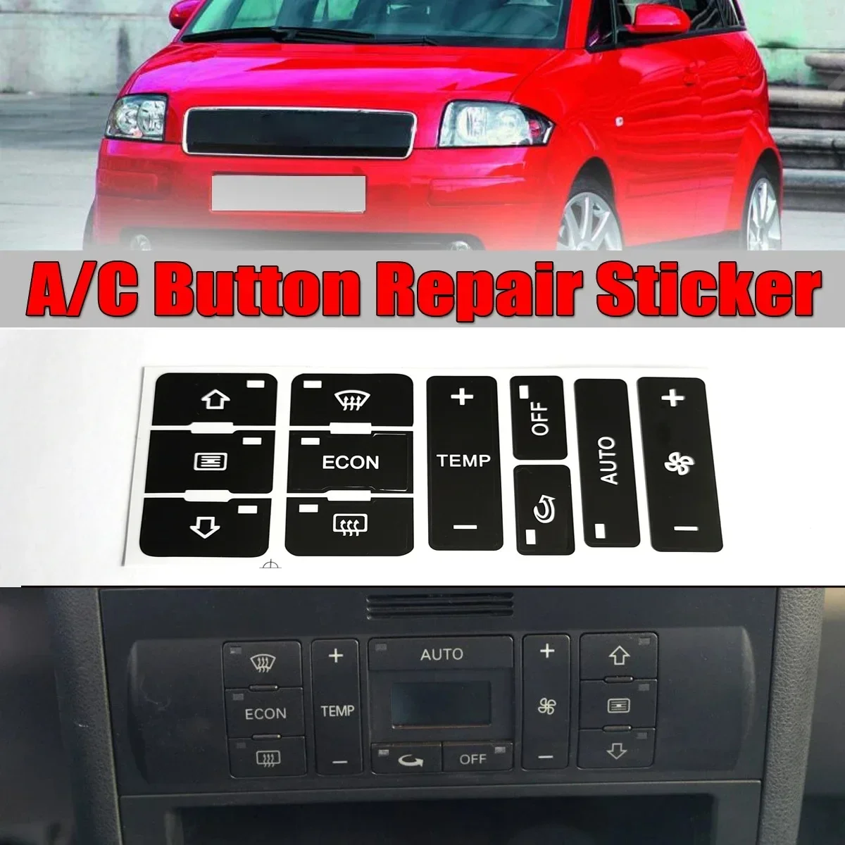 1Pcs Button Repair Kit For Audi A2/ A3 A8L Audi Fix Car Stickers Air Condition Control Switch Button Repair Sticker
1Pcs Button Repair Kit For Audi A2/ A3 A8L Audi Fix Car Stickers Air Condition Control Switch Button Repair Sticker