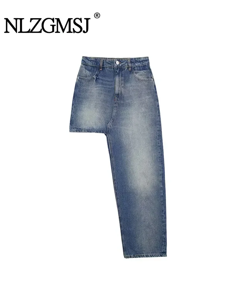 Nlzgmsj TRAF 2024 Women Skirts New Asymmetric Design With Single Sided Denim Midi Skirt Female Side Skirts
Nlzgmsj TRAF 2024 Women Skirts New Asymmetric Design With Single Sided Denim Midi Skirt Female Side Skirts