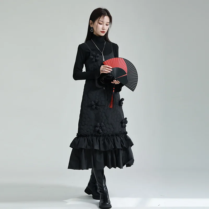 2024 Early Spring Dress Niche Design Three-dimensional Flower Slip Dress Dark Thin A-Line Strap Dress
2024 Early Spring Dress Niche Design Three-dimensional Flower Slip Dress Dark Thin A-Line Strap Dress