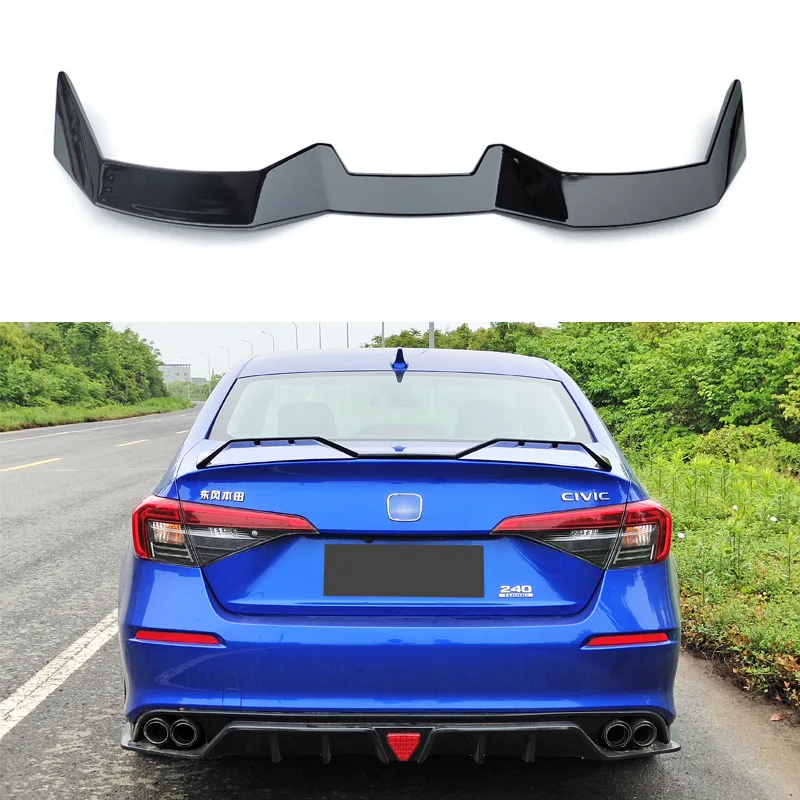 

For The 2022 11th Generation Civic Modified Tail Wing, European Wing Model, Rear Spoiler Without Perforations, Fixed Wing