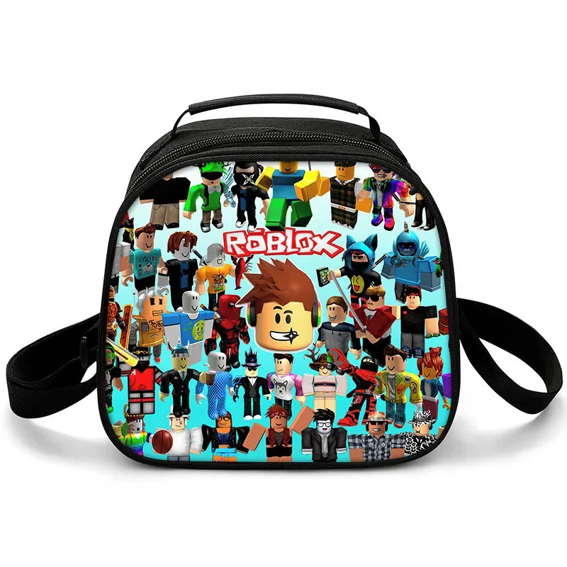 New Roblox Lunch Bag Elementary and Middle School Students Picnic Bag Round Ice Roblox Printed Shoulder Strap Meal Bag 
New Roblox Lunch Bag Elementary and Middle School Students Picnic Bag Round Ice Roblox Printed Shoulder Strap Meal Bag
