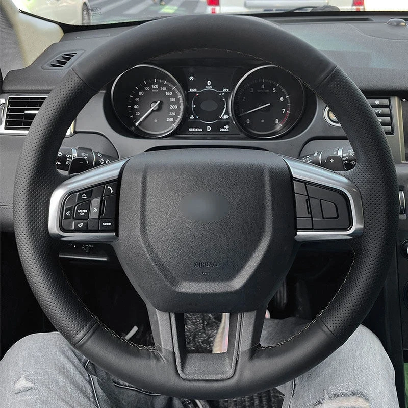 Hand Braids on Car Steering Wheel Cover For Land Rover Discovery Sport 2015 2016 2017 2018 Black Perforated Microfiber Leather
Hand Braids on Car Steering Wheel Cover For Land Rover Discovery Sport 2015 2016 2017 2018 Black Perforated Microfiber Leather