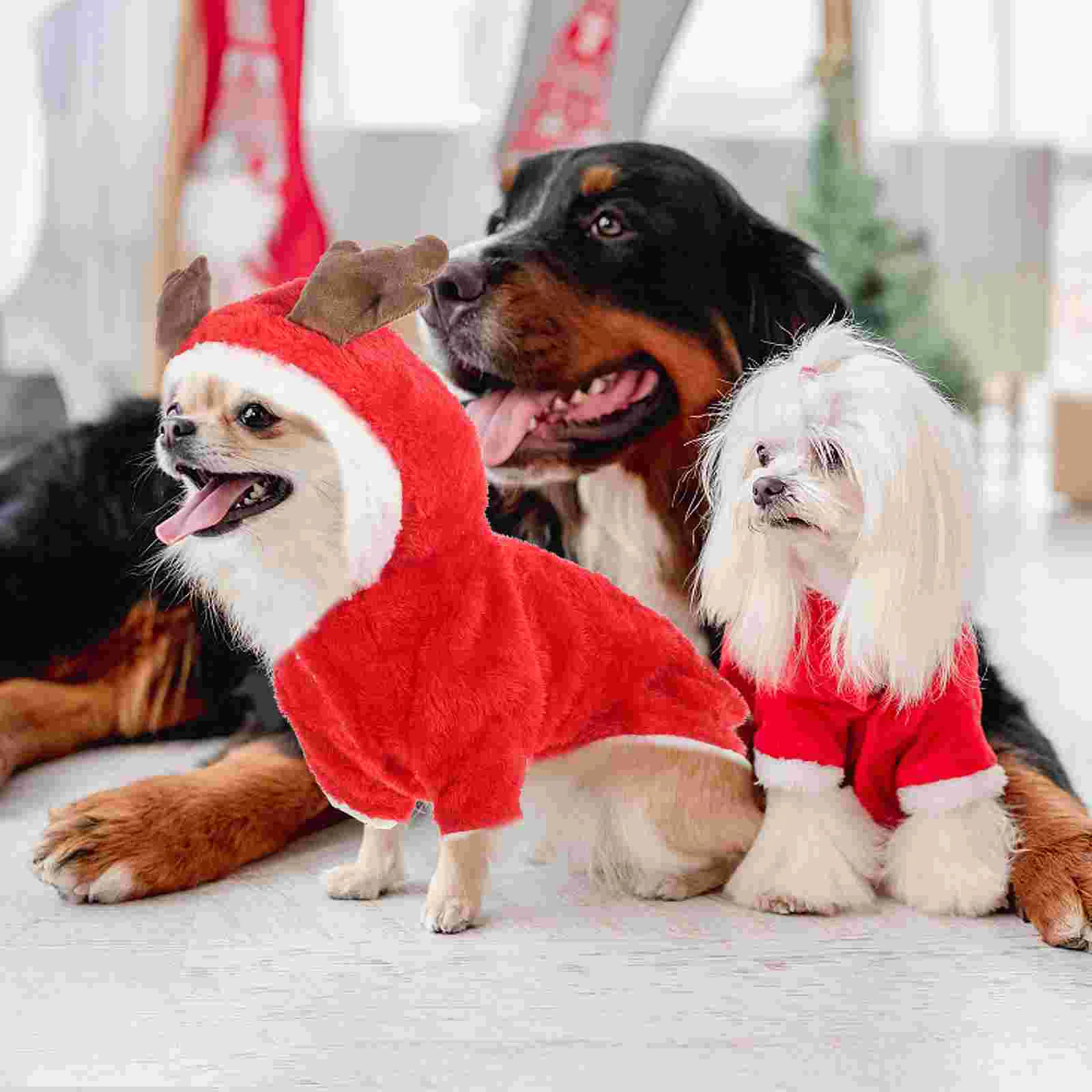Dog Christmas Costumes Pet Cold Weather Sweater Coat Puppy Santa Claus Reindeer Outfit Apparel Winter Hoodie Clothes Jumpsuit
Dog Christmas Costumes Pet Cold Weather Sweater Coat Puppy Santa Claus Reindeer Outfit Apparel Winter Hoodie Clothes Jumpsuit