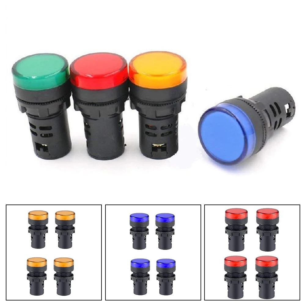 4 PCS 22mm Panel Hole Mount LED Light 28mm Pilot Indicator Signal 220V AC Car Auto Interior Lights Red Green Blue Yellow
4 PCS 22mm Panel Hole Mount LED Light 28mm Pilot Indicator Signal 220V AC Car Auto Interior Lights Red Green Blue Yellow