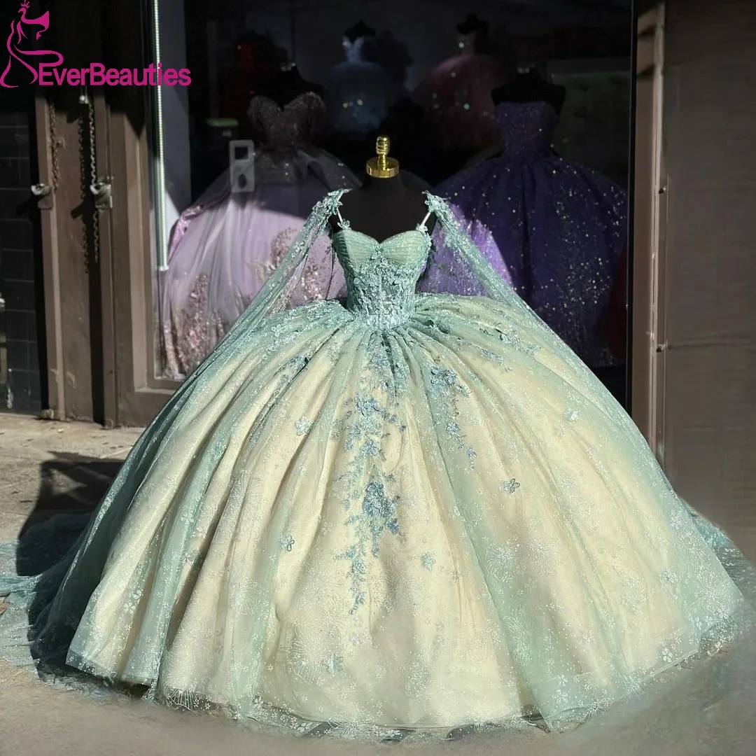 Mint Green Quinceanera Dresses Glittery Tulle Appliques Ball Gown Vestidos De 15 Quinceañera Off Shoulder Sweet 15 16 Dress
Mint Green Quinceanera Dresses Glittery Tulle Appliques Ball Gown Vestidos De 15 Quinceañera Off Shoulder Sweet 15 16 Dress