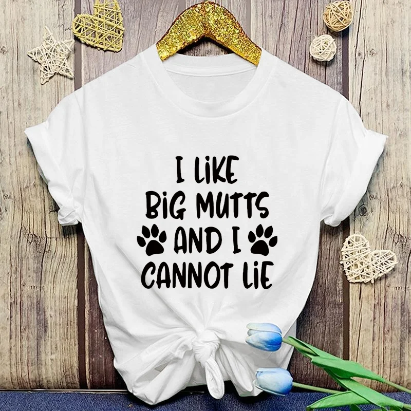 I LIKE BIG MUTTS AND I CANNOT LIE Funny Letter Print T-shirt Women's Funny Casual Loose Round Neck Short Sleeve Shirt
I LIKE BIG MUTTS AND I CANNOT LIE Funny Letter Print T-shirt Women's Funny Casual Loose Round Neck Short Sleeve Shirt