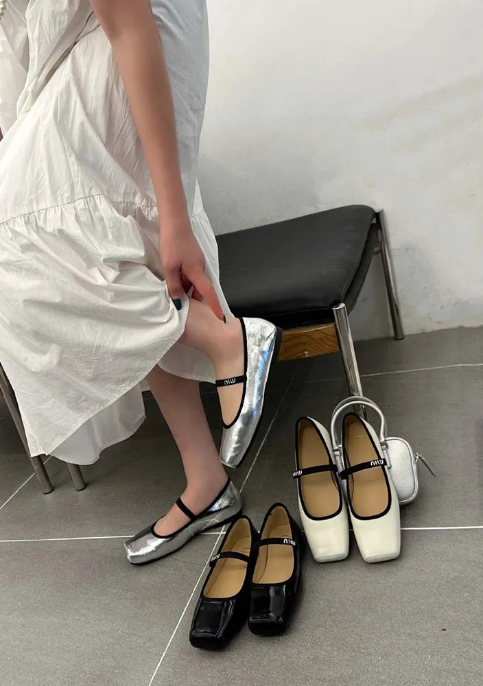 Women Ballet Flats Fashion Square Toe Pumps Female Mary Jane Shoes Soft Leather Slip-on Casual Shoes Office Lady Work Thin Shoes S2208bf027f2340688990d059609abe51A