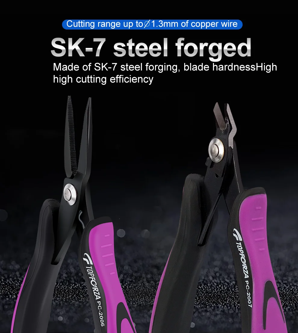 Generic Side Cutter Diagonal Cutting Long Nose Pliers Set Nose Snip Jewelry Plier DIY Nippers