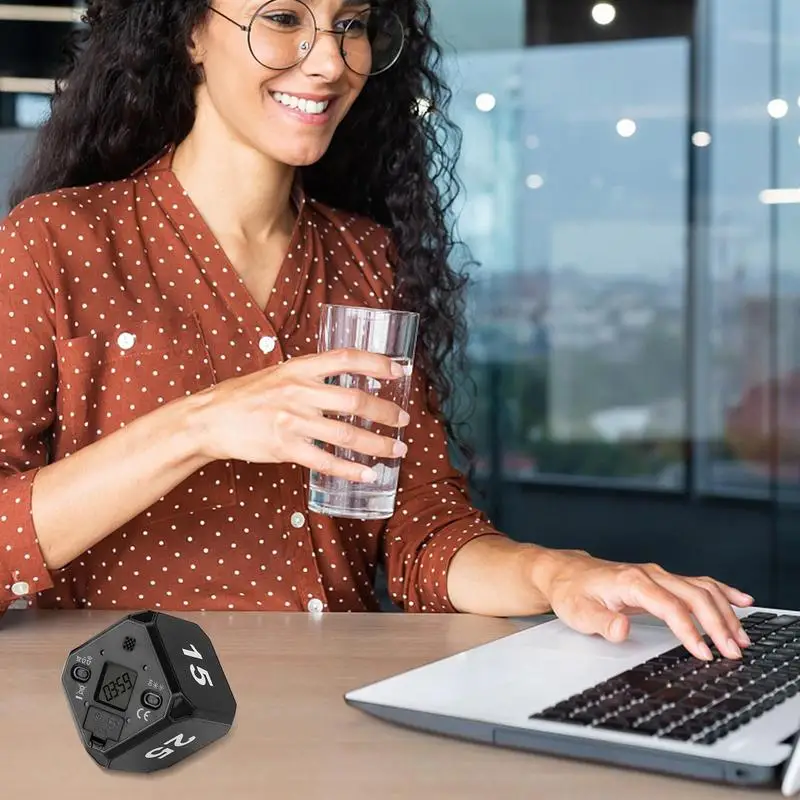 Cube Timer Kitchen Timer Time Management Sensor Fli-p for Time Management and Countdown 5-15-25-45 Minutes for Study Workout
Cube Timer Kitchen Timer Time Management Sensor Fli-p for Time Management and Countdown 5-15-25-45 Minutes for Study Workout