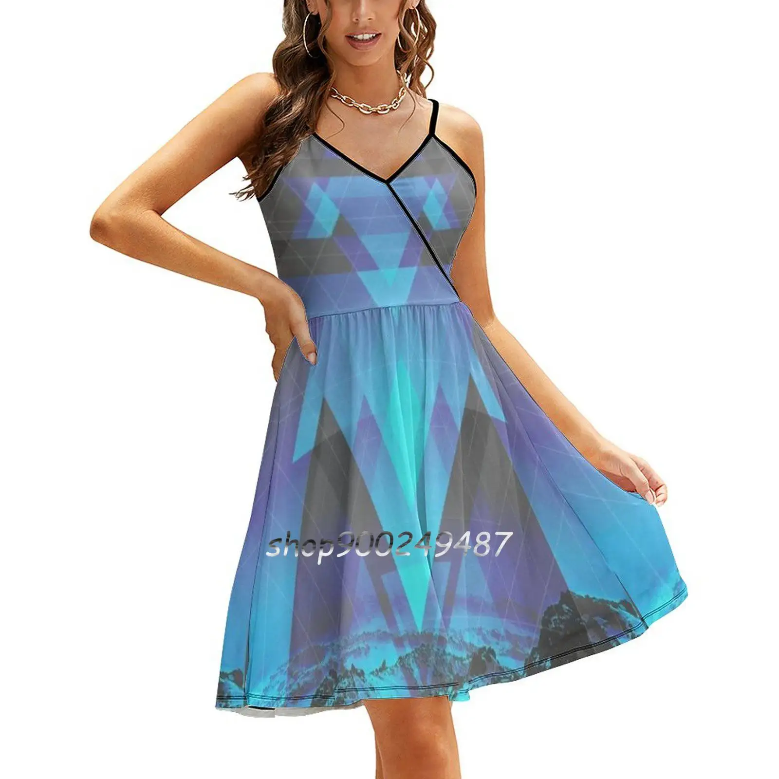 Neither Real Nor Imaginary Sling Dress Summer Dress Sling Sexy A Line Dress Fashion Female Dress Geometric Mountains Luminous
Neither Real Nor Imaginary Sling Dress Summer Dress Sling Sexy A Line Dress Fashion Female Dress Geometric Mountains Luminous