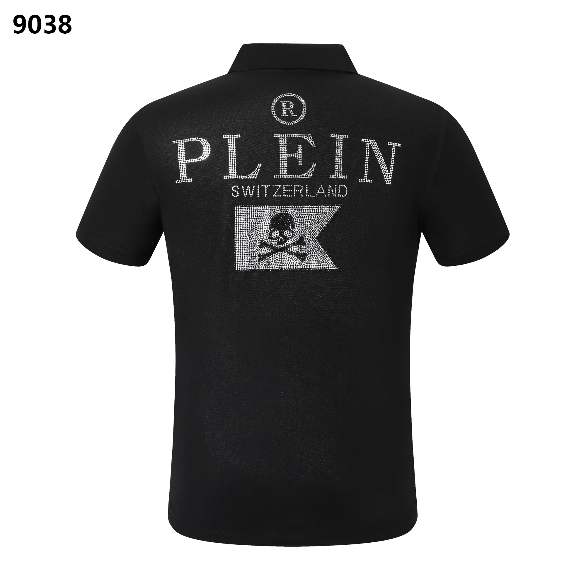 

2024 New Plein Brand Men's Jersey T-Shirt Crew Neck Top Hip Hop Stretch Sportswear Pure 3XL Anime Vintage Clothes Streetwear PP