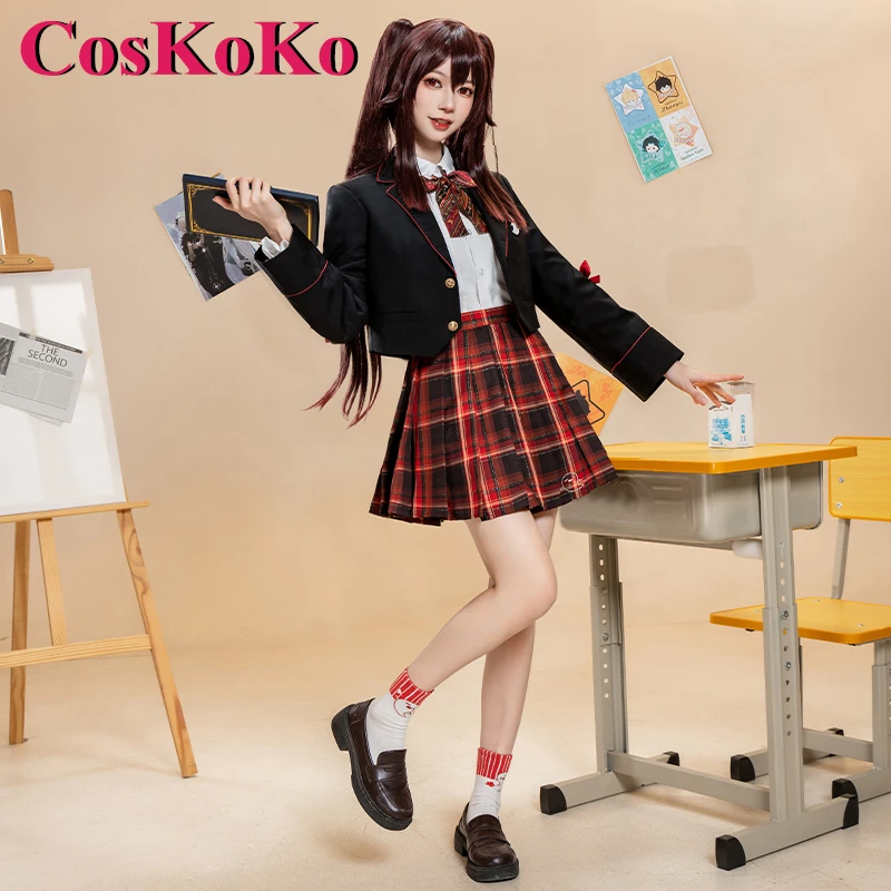 

CosKoKo Hu Tao Cosplay Anime Game Genshin Impact Costume Sweet Nifty Lovely JK Uniform Daily Wear Party Role Play Clothing S-XL