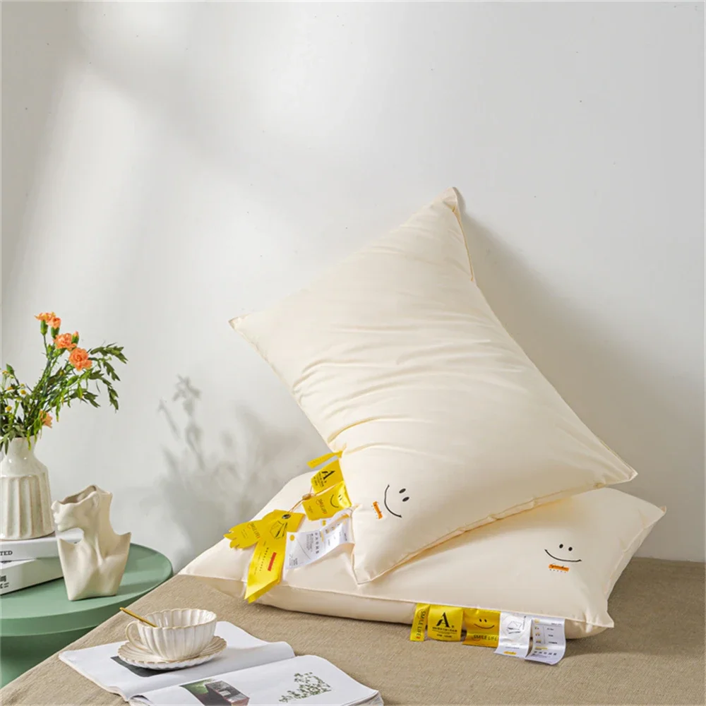 

Бархатная подушка с перьями, мягкая утолщенная подушка для поддержки сна, Шейная Подушка для спальни, постельное белье, домашняя подушка для массажа шеи