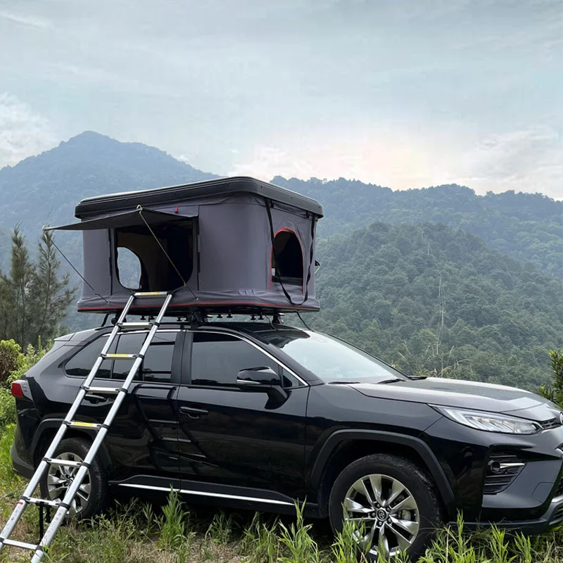 

Tent Roof Automatic Outdoor Car Go On Road Trip Cross Country Folding Camping ABS Hard Shell SUV Roof Top Tent