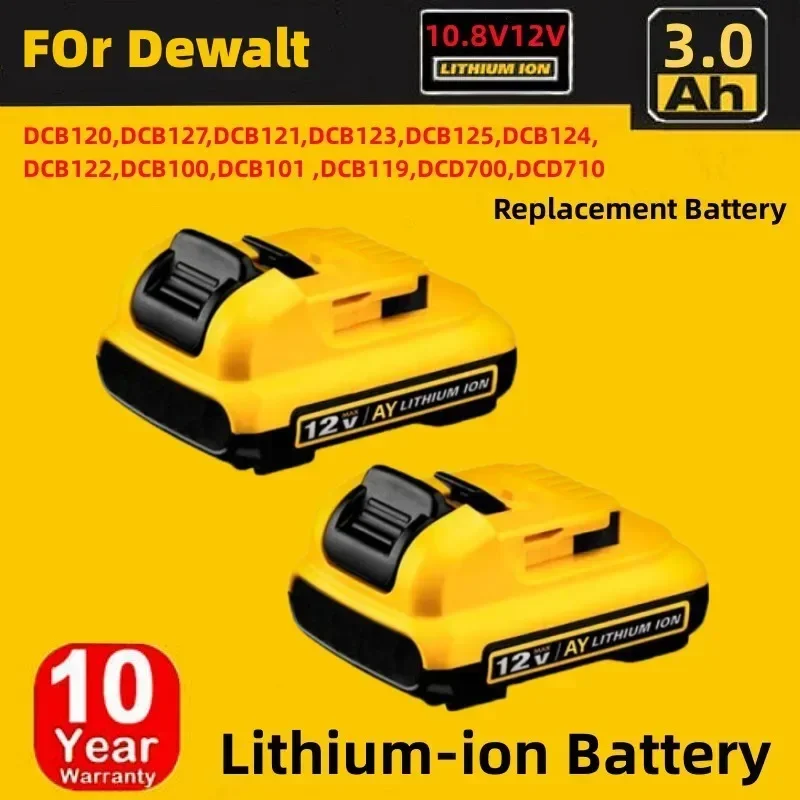 Tool Battery 3000Ah 10.8V 12V Li-Ion Battery DCB127 Replacement For DeWalt DCB124-XJ DCB120 DCB123 DCB122 DCB124 DCB121
Tool Battery 3000Ah 10.8V 12V Li-Ion Battery DCB127 Replacement For DeWalt DCB124-XJ DCB120 DCB123 DCB122 DCB124 DCB121