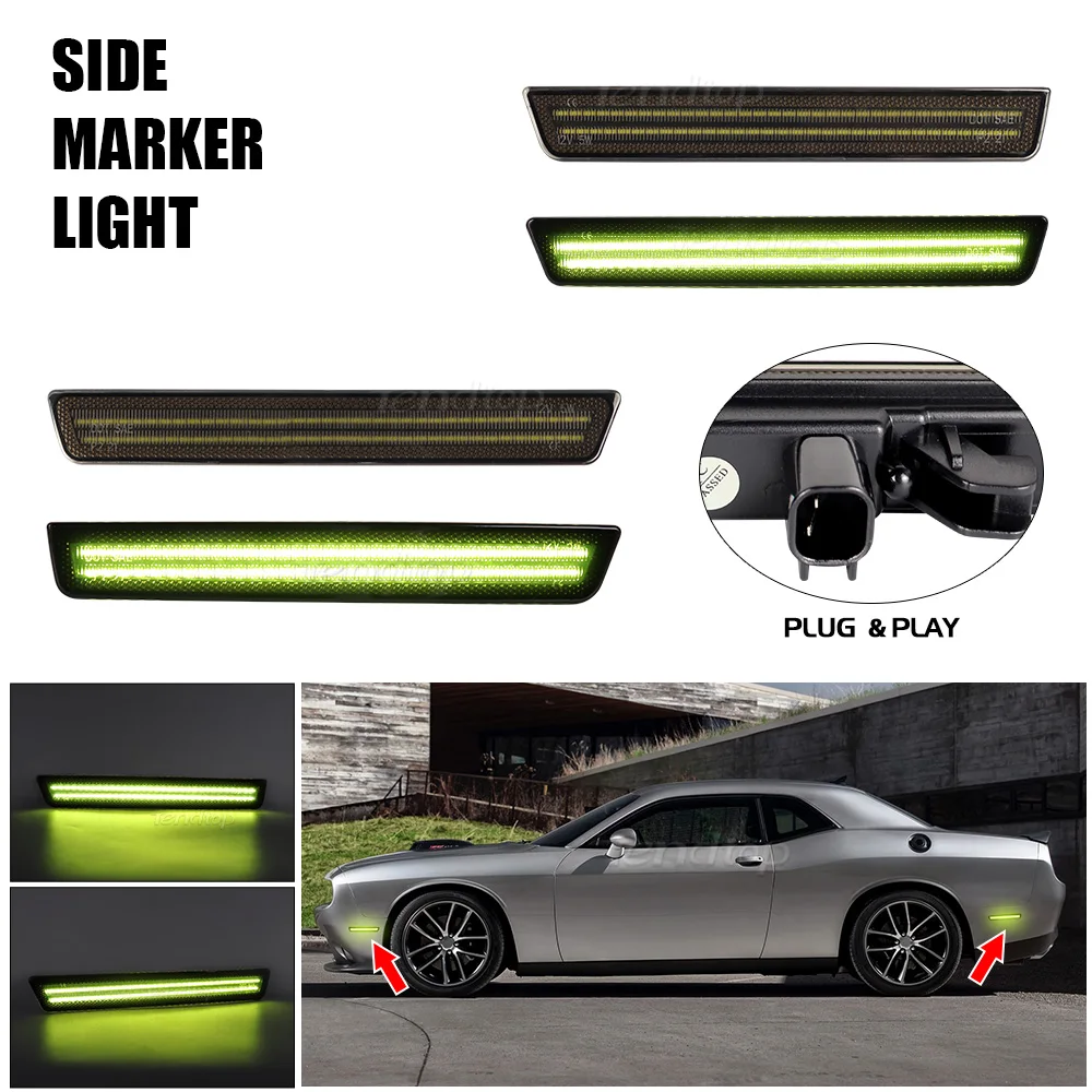 For Dodge Challenger 2015 2016 2017 2018 2019 2020 2021 2022 2023 4pcs Smoked Lens LED Car Front Rear Bumper Side Marker Light
For Dodge Challenger 2015 2016 2017 2018 2019 2020 2021 2022 2023 4pcs Smoked Lens LED Car Front Rear Bumper Side Marker Light