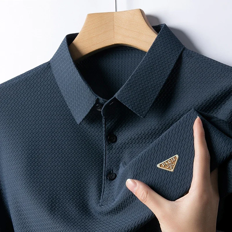 Seamless Men's Comfortable and Casual Polo Shirt with A Slim Fit and Fashionable Bottom, Versatile for Men
Seamless Men's Comfortable and Casual Polo Shirt with A Slim Fit and Fashionable Bottom, Versatile for Men