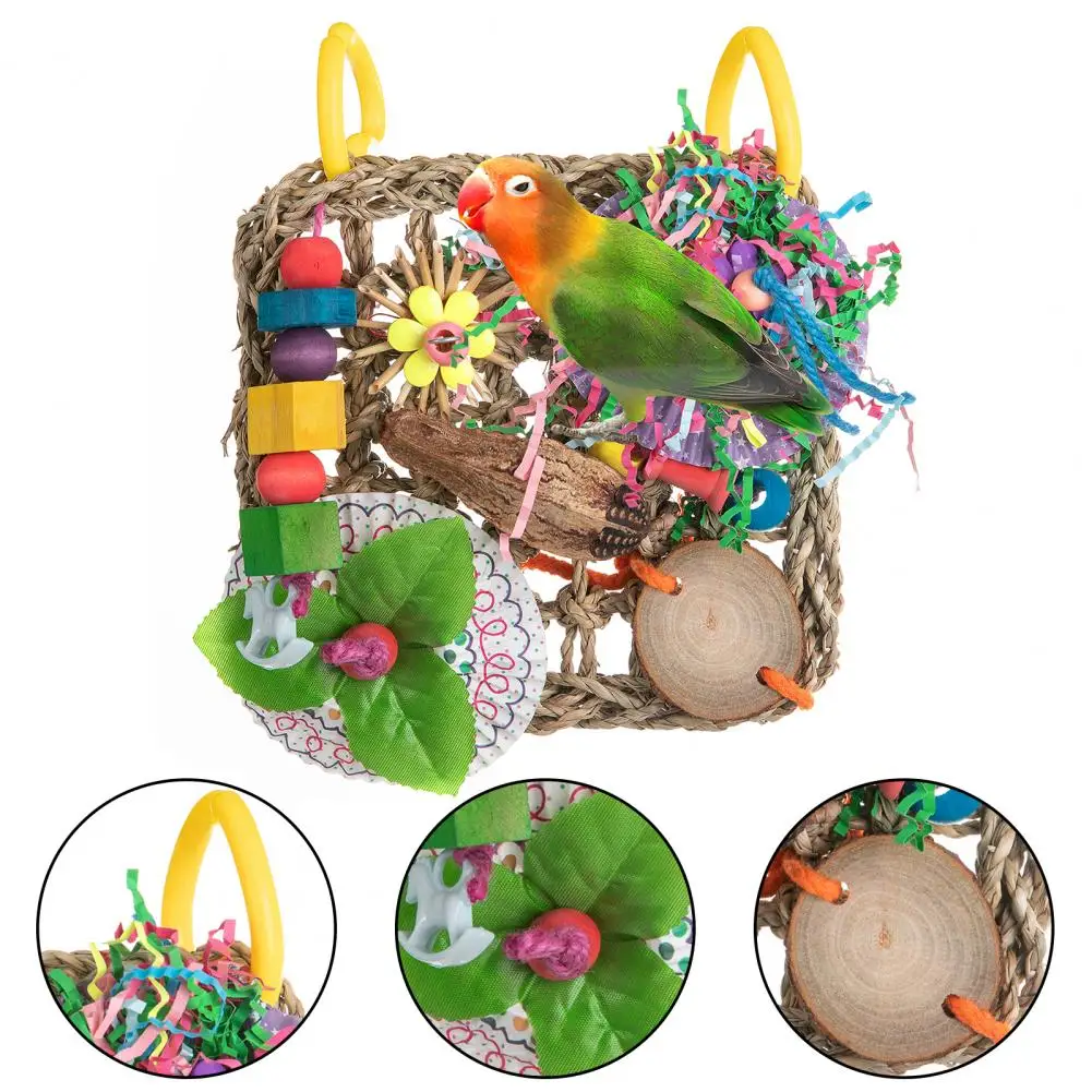 

Eco-friendly Bird Toys Made from Natural Materials Bird Toys for Exercise Entertainment Parrot Chewing Toys Fun for Bird