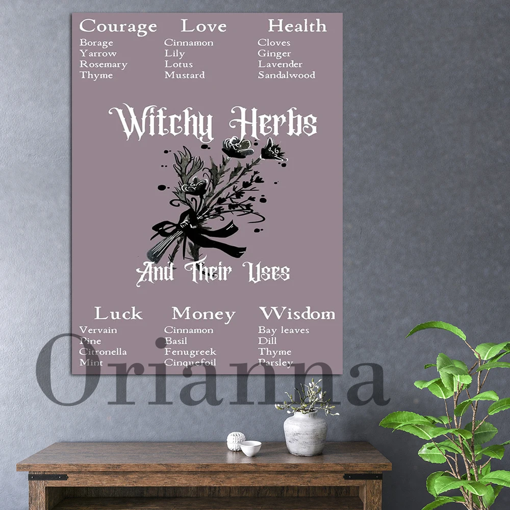 Home Posters Wall Art Hd Print Witchy Herbs And Their Uses Canvas Painting Modern Halloween Witch Decor Modular Artwork
Home Posters Wall Art Hd Print Witchy Herbs And Their Uses Canvas Painting Modern Halloween Witch Decor Modular Artwork