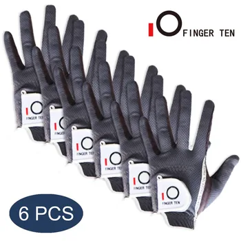 6 Pcs Durable Golf Gloves Men Left Hand Right Breathable Soft Rain Grip Hot Wet Non Slip LH RH S M ML L XL Drop Shipping