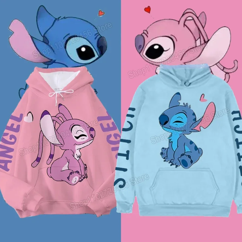 Disney Stitch Angel Hoodie Fashion Monster Letter Cartoon Sweatshirt Pullover Cute Harajuku Unisex Women's Pocket Top
Disney Stitch Angel Hoodie Fashion Monster Letter Cartoon Sweatshirt Pullover Cute Harajuku Unisex Women's Pocket Top