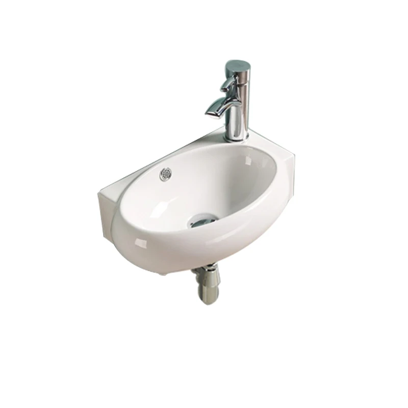 

Mini washbasin, small unit bathroom, hanging basin, triangular basin, balcony washbasin, ceramic sink plate
