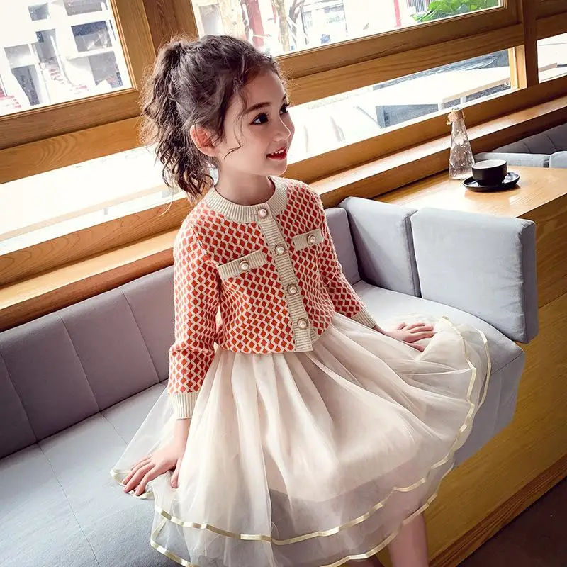 Children's Clothing Girl 2 Pcs Set Teenagers Children's Spring Autumn Fashion Small Frame Suit Skin Knitted Flat Top+A-Line Skin
Children's Clothing Girl 2 Pcs Set Teenagers Children's Spring Autumn Fashion Small Frame Suit Skin Knitted Flat Top+A-Line Skin