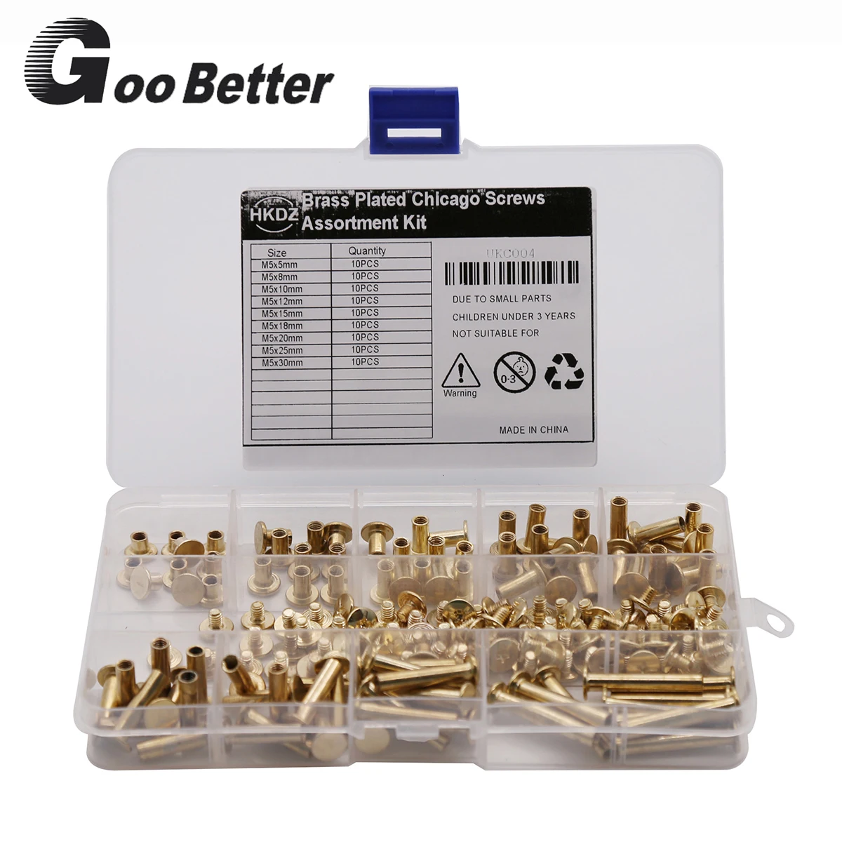 90PCS/Set M5 Chicago Screws Binding Screws Brass Plated Chicago Screws Photo Album Binding Screw Assort Kits
90PCS/Set M5 Chicago Screws Binding Screws Brass Plated Chicago Screws Photo Album Binding Screw Assort Kits