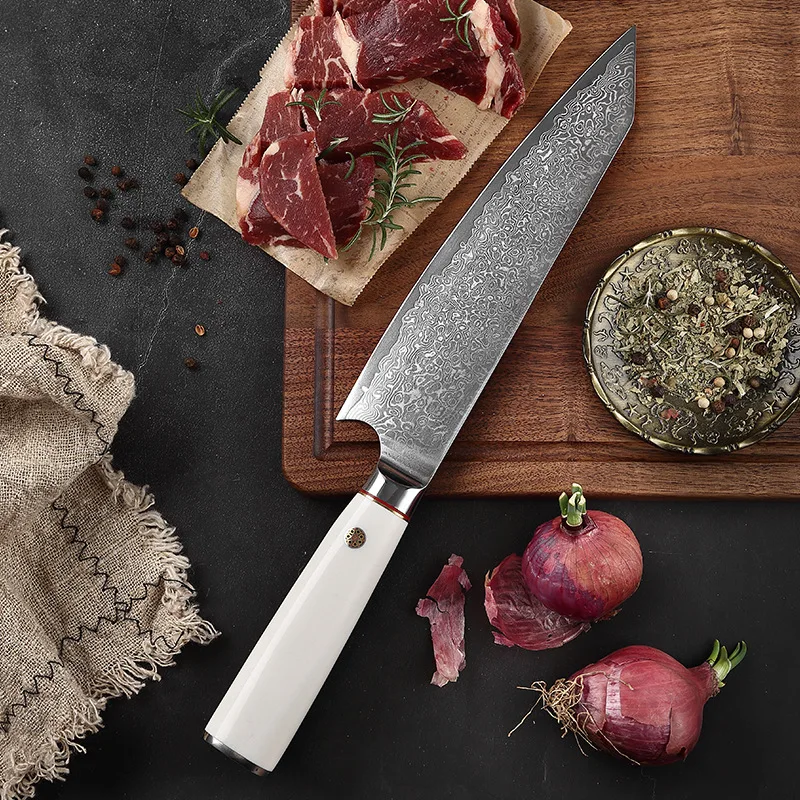 New 67 Layer Damascus Steel Blade Outdoor Camping Home Chef EDC Kitchen Tools Sashimi Cooking Kiritsuke Knife
New 67 Layer Damascus Steel Blade Outdoor Camping Home Chef EDC Kitchen Tools Sashimi Cooking Kiritsuke Knife