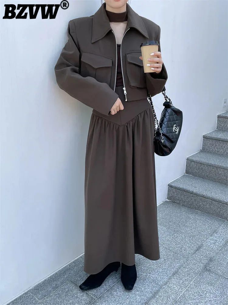 BZVW Women's New Two Piece Set 2023 Fashion Niche Designer Cotton Clip Casual Cargo Style Pocket Short Jacket+skirt Female Sets
BZVW Women's New Two Piece Set 2023 Fashion Niche Designer Cotton Clip Casual Cargo Style Pocket Short Jacket+skirt Female Sets