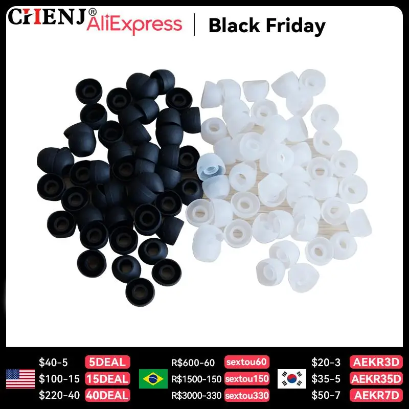 

50pcs/lot Soft Silicon Ear Tip Cover Replacement Earbud Covers For HTC In-Ear Headphones Earphones Accessories