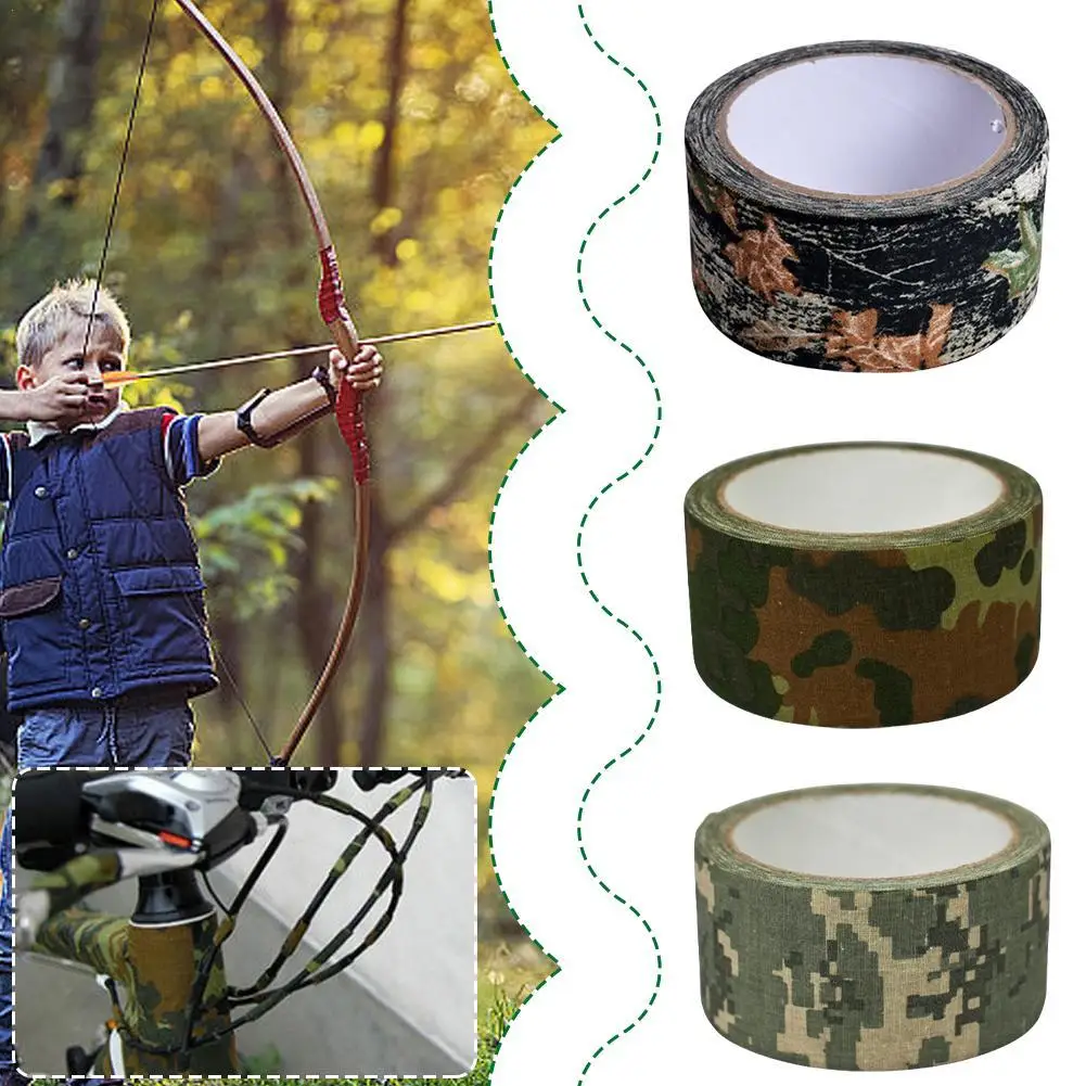 

10m Camo Tape Wrap Camouflage Hunting Stealth Reuseable Self-Cling Wrap For Outdoor Camping Hunting Military Army Stealth