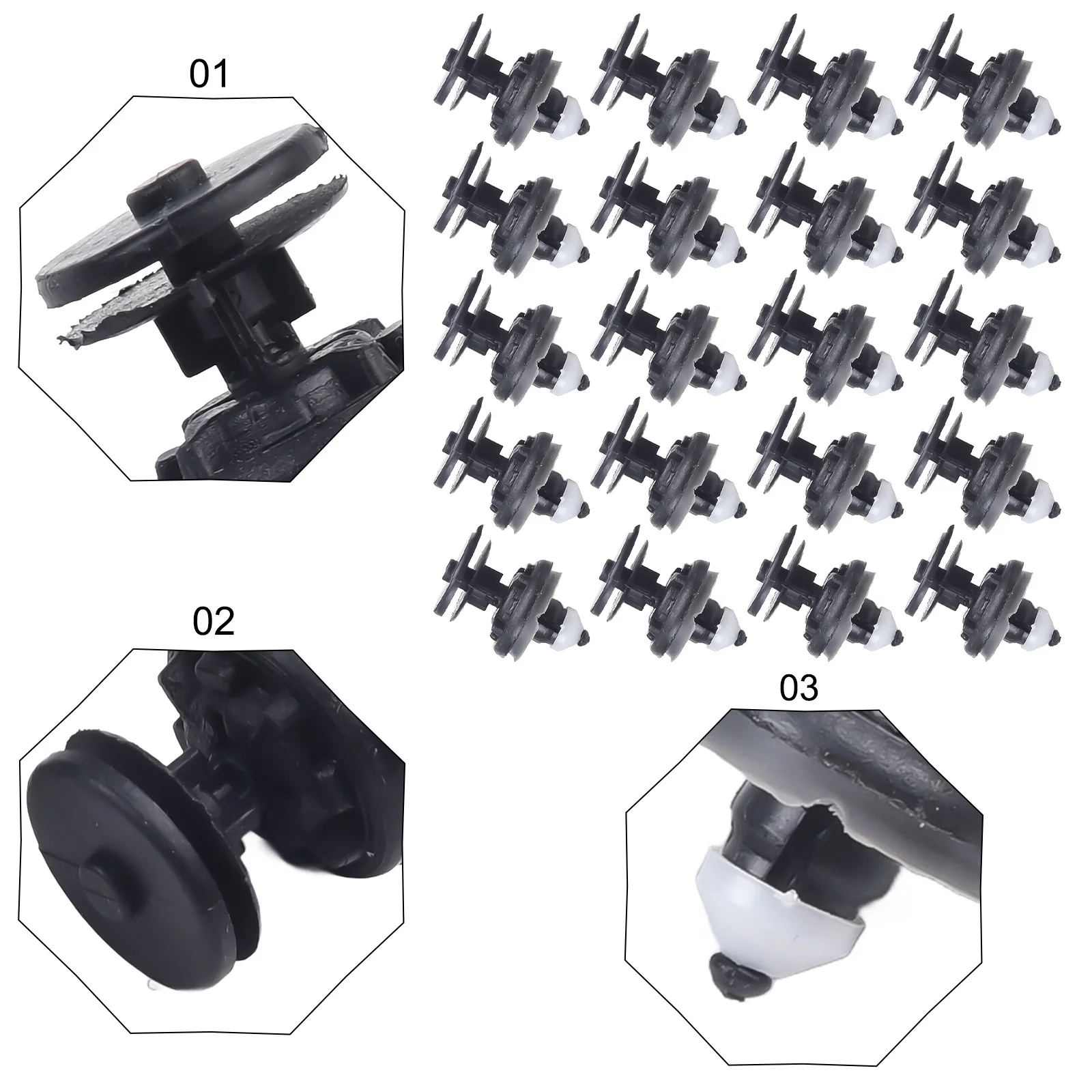 20pcs Car Door Trim Panel Clips Fastener Fixing Rivets For Ford For Focus 1257376, W709004S300, 1257374, W709004-S300
20pcs Car Door Trim Panel Clips Fastener Fixing Rivets For Ford For Focus 1257376, W709004S300, 1257374, W709004-S300