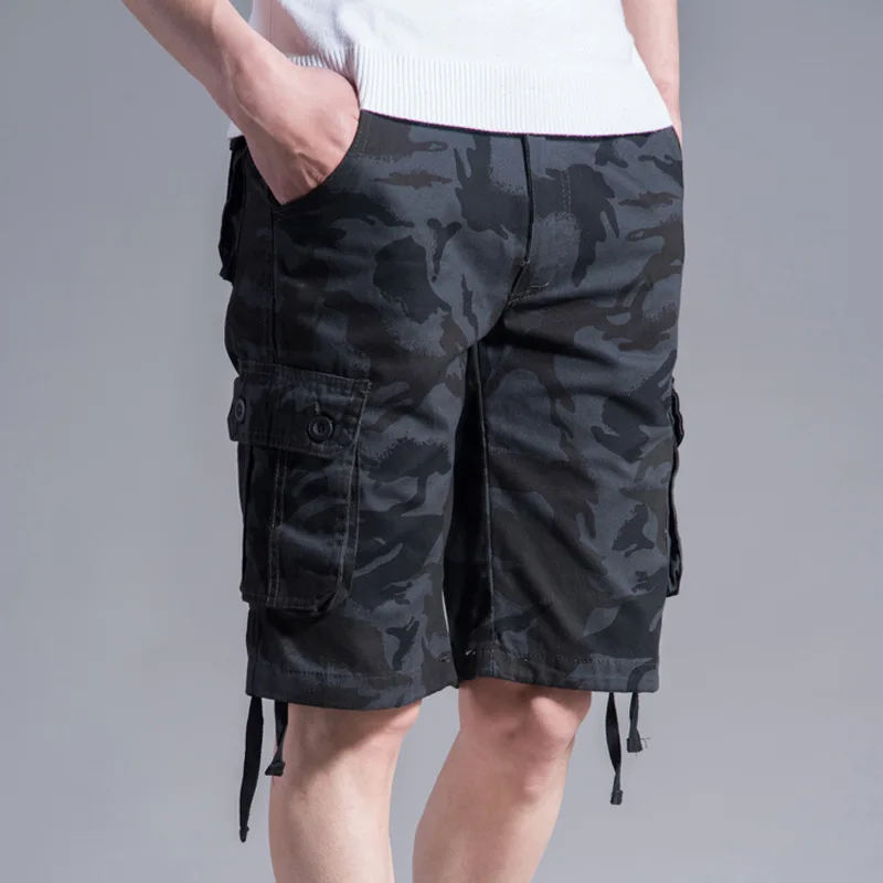 

Camo Shorts Men New Camouflage Cargo Short Pants Loose Casual Outdoor Sports Half Pants Side Pocket Hiking Shorts