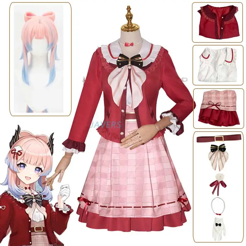 

Game Genshin Impact Sangonomiya Kokomi Cosplay Costume JK Shirt Skirt Uniform Sweet Girls Fancy Halloween Party Dress Outfits