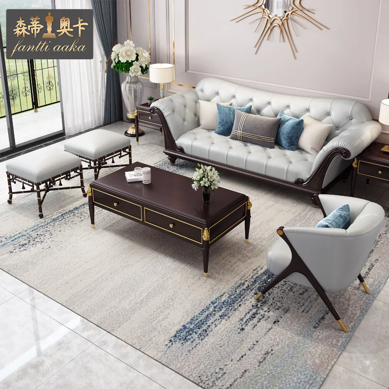 Post Modernity New Design french 3 Modern Leather sofa set Classic White leather
Post Modernity New Design french 3 Modern Leather sofa set Classic White leather