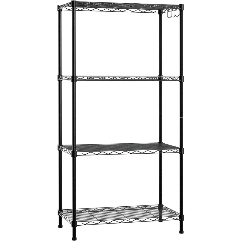 

Storage Shelves, 5-Tier Metal Shelving, Garage Wire Rack, 17-3/8"W x 11-1/2"D x 51-1/2"H, 550 LBS Load Capacity, Standing Food